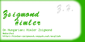 zsigmond himler business card